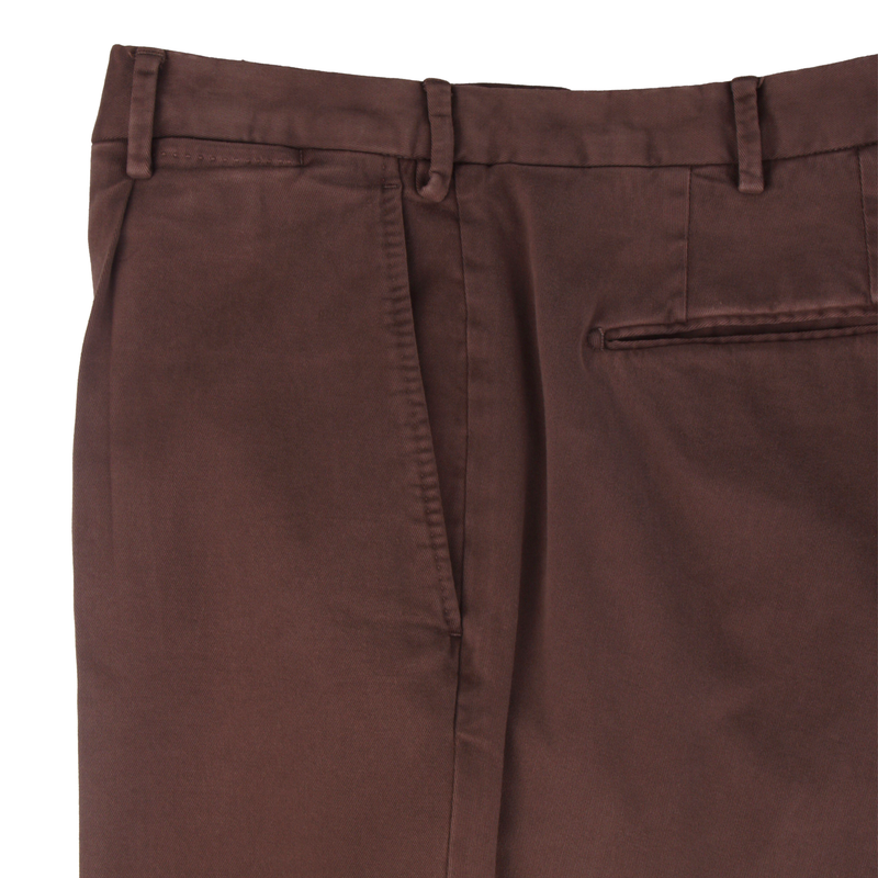 Santaniello Evoluto cotton trousers chocolate brown