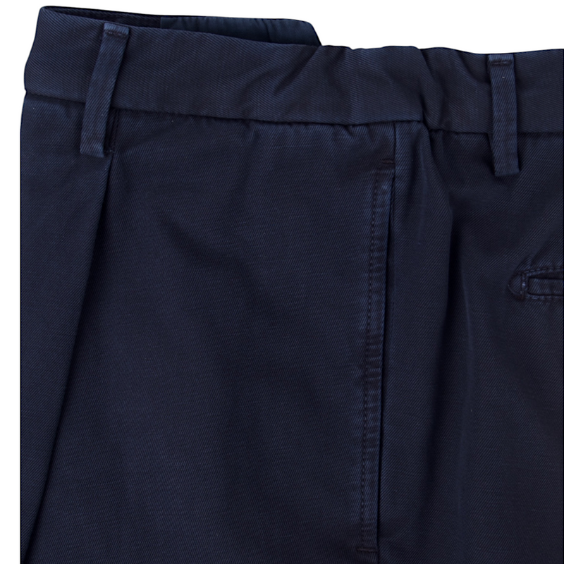 Briglia 1949 Leinen Baumwollhose Model Courmayeurv Dunkelblau