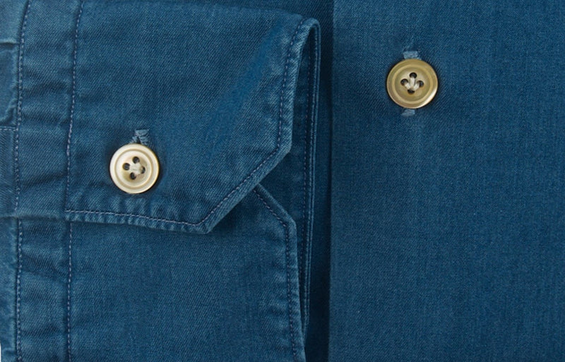 Sannino Mittelblaues Jeanshemd Albiate