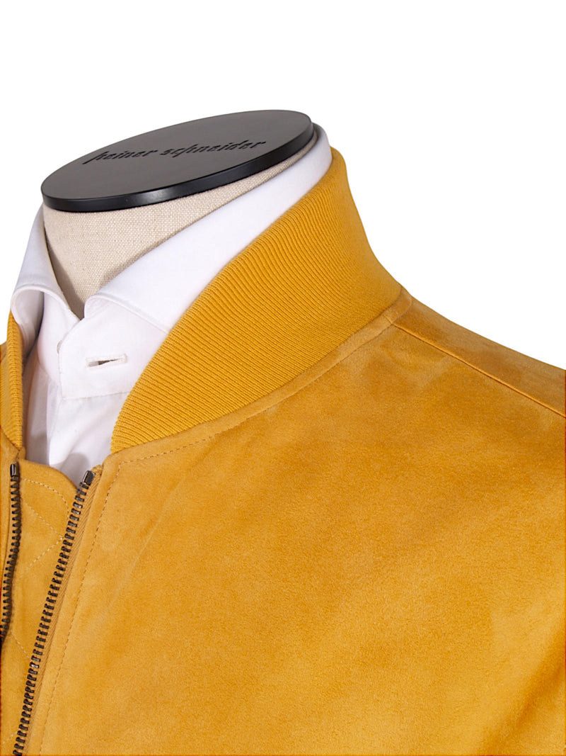 Manto mustard yellow summer blouson made from the finest lamb leather