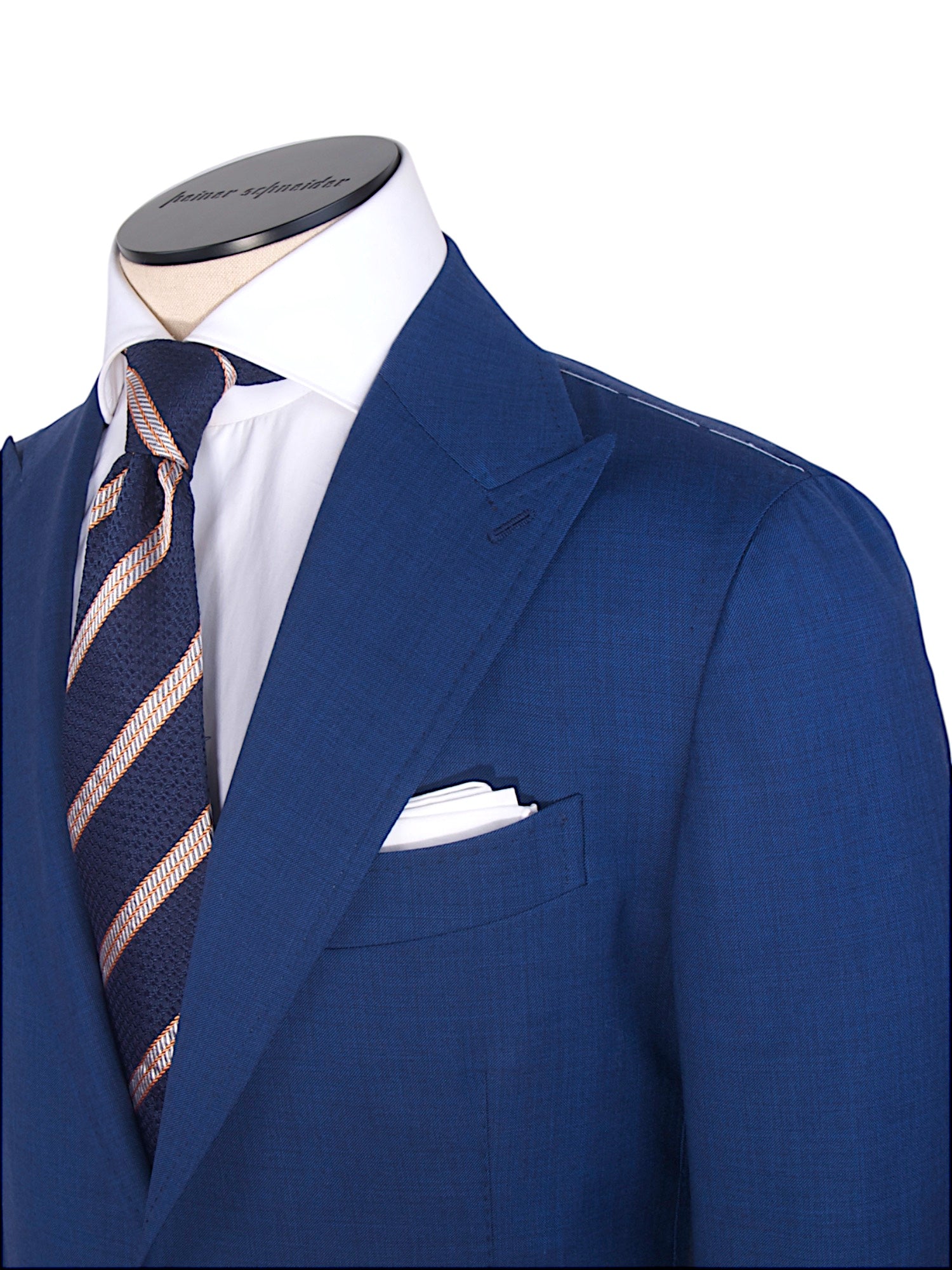 Stile Latino blauer Anzug aus Wolle mit Peakrever