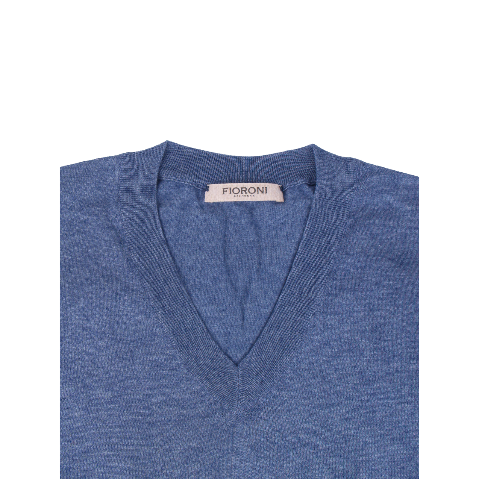 Fioroni blaue V-Neck Pullover mit langen Ärmel