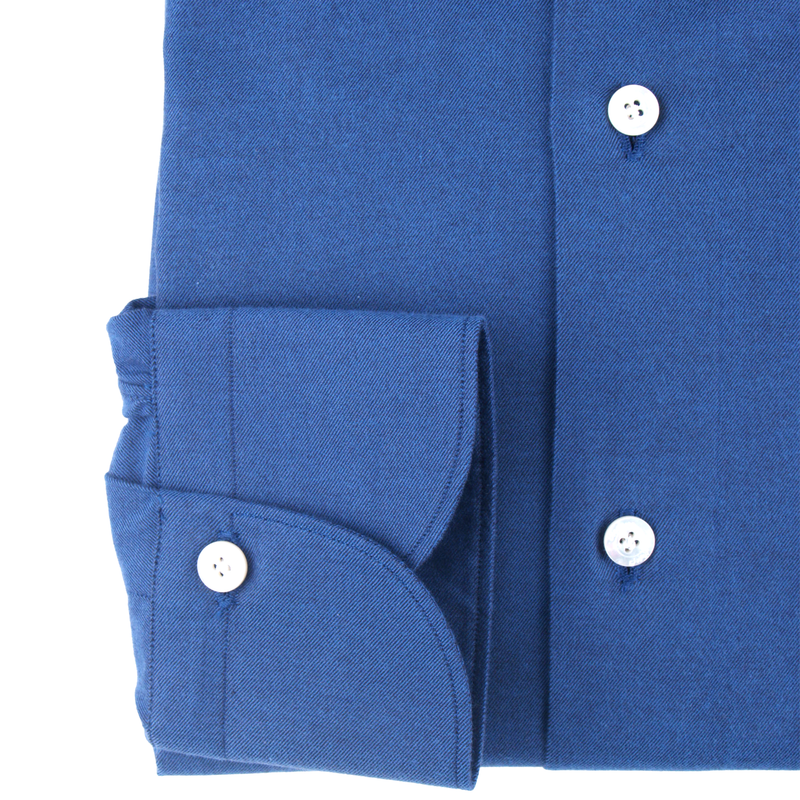 Finamore 1925 Hemd in Dunkelblau schmale Milano Passform