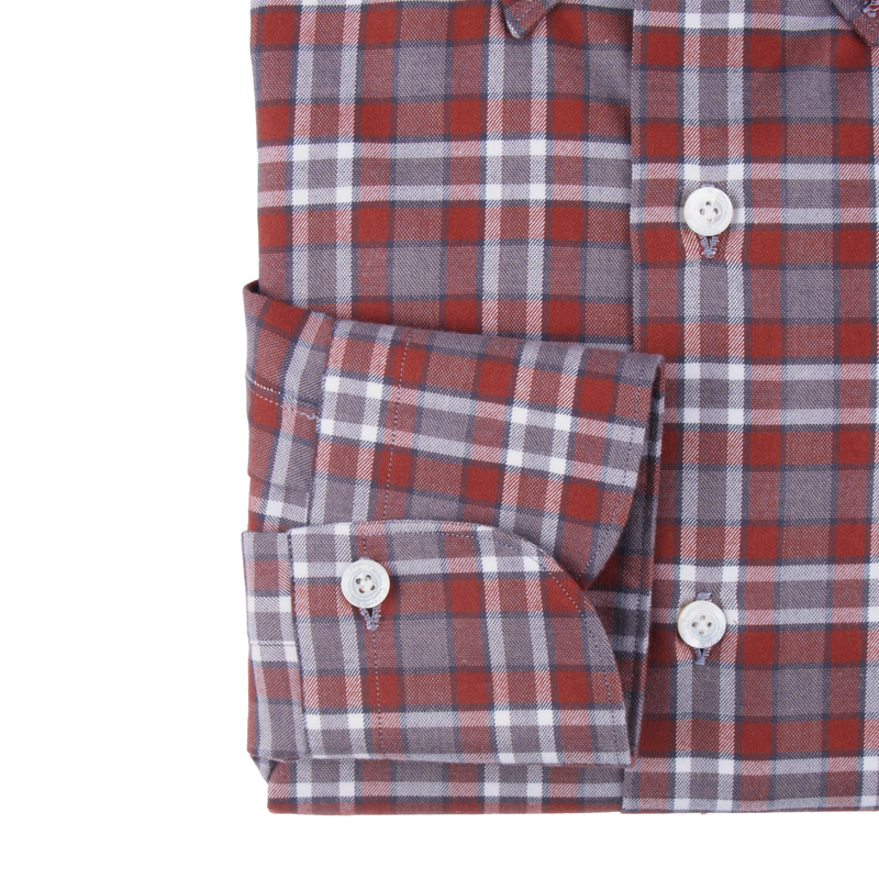 Finamore 1925 plaid shirt slim Milano fit
