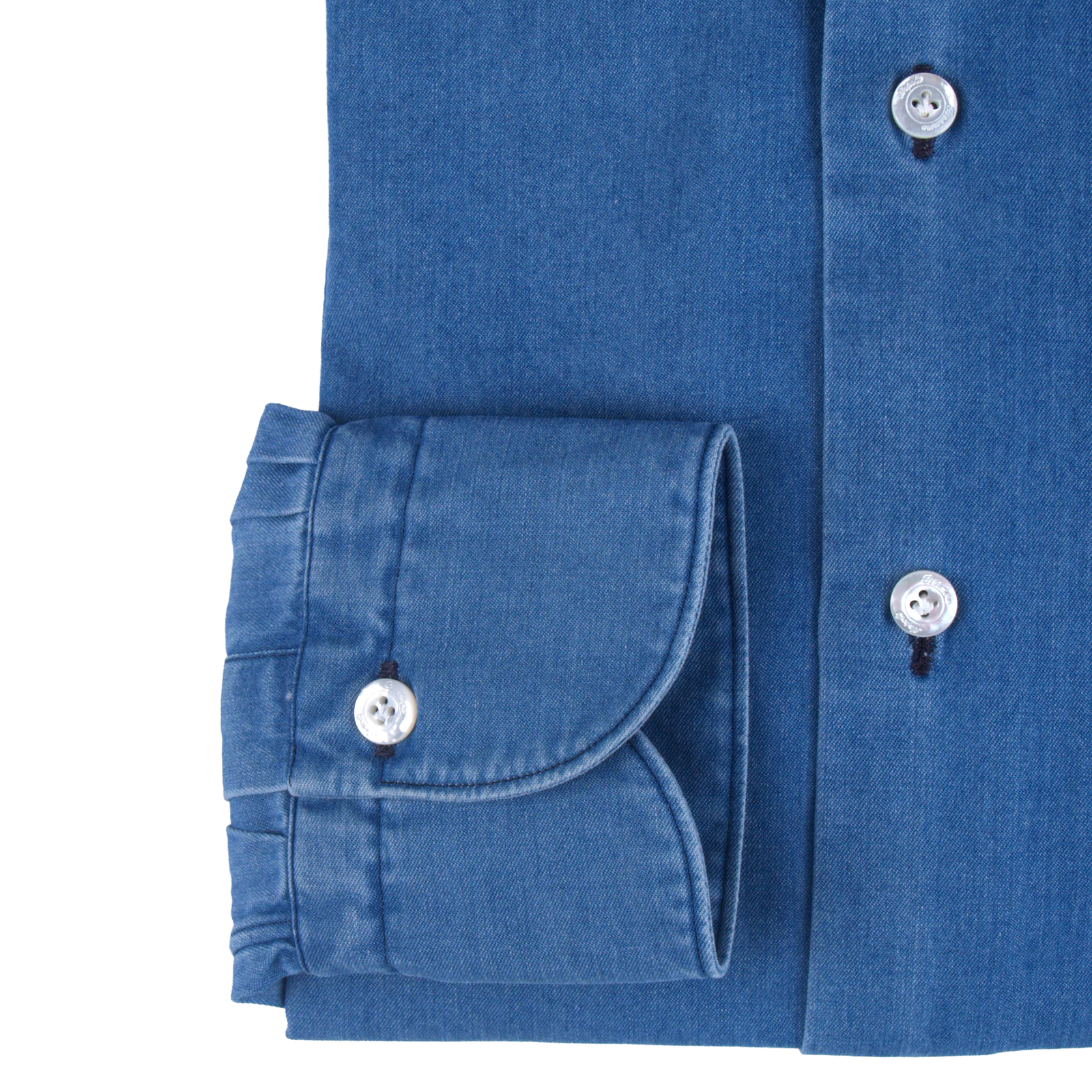 Finamore 1925 denim shirt slim fit Milano Zante collar