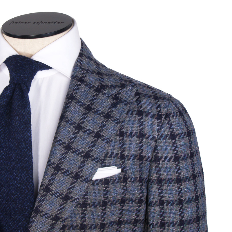 Stile Latino Kariertes Sakko in Blau