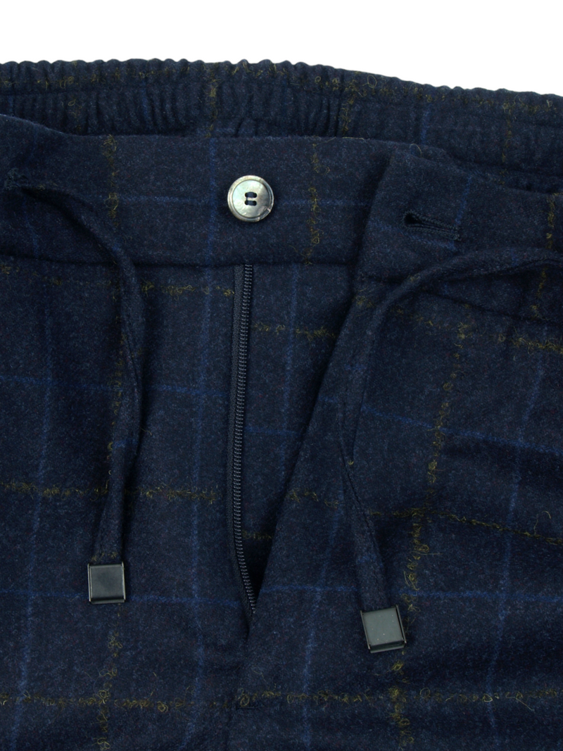 Dunkelblaue Santaniello Flanell Joggpants