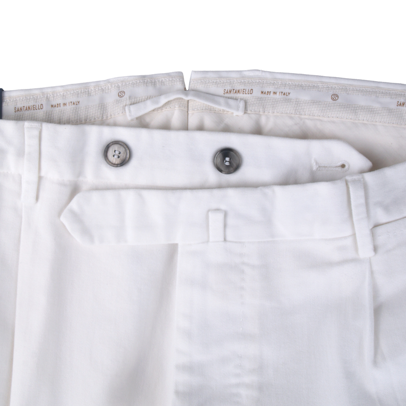 Santaniello Evoluto trousers in classic white