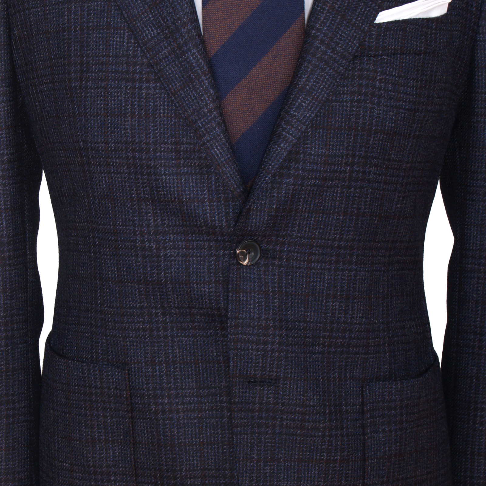 Santaniello jacket in anthracite plaid