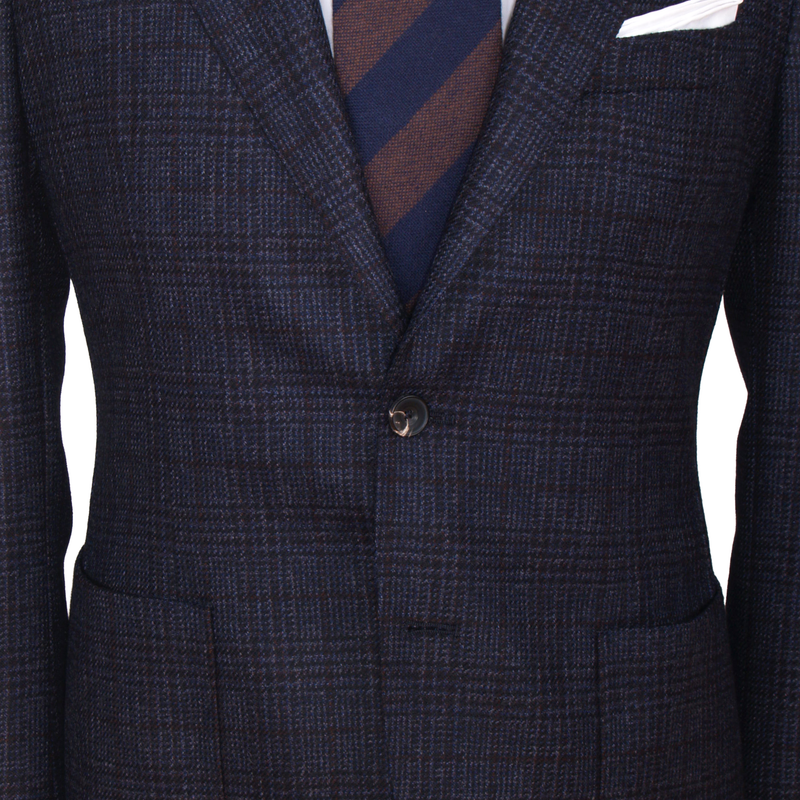 Santaniello jacket in anthracite plaid