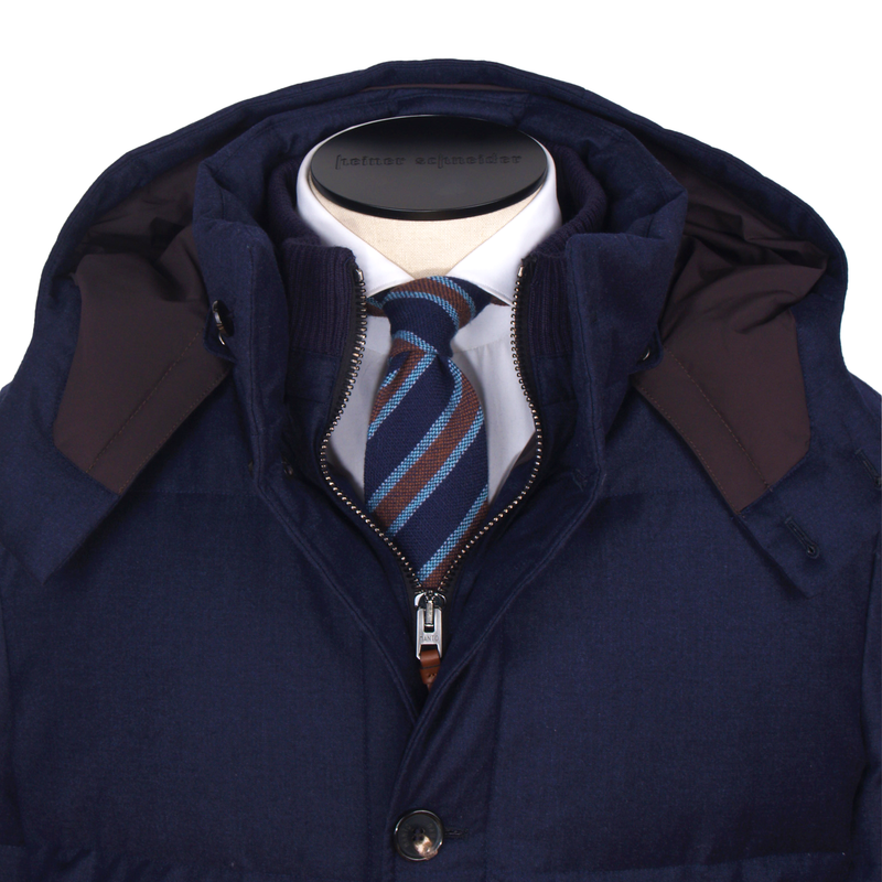 Manto Schurwolle Jacke in Dunkelblau mit Green Storm System