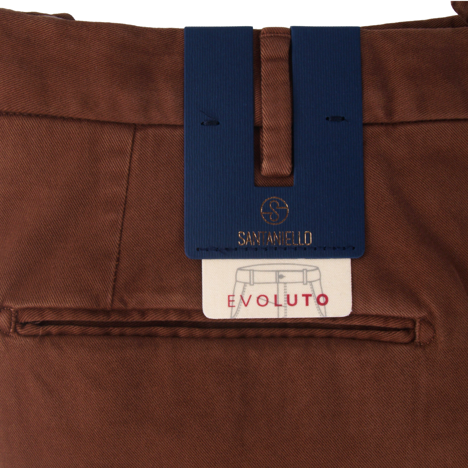 Santaniello Evoluto trousers in mahogany brown