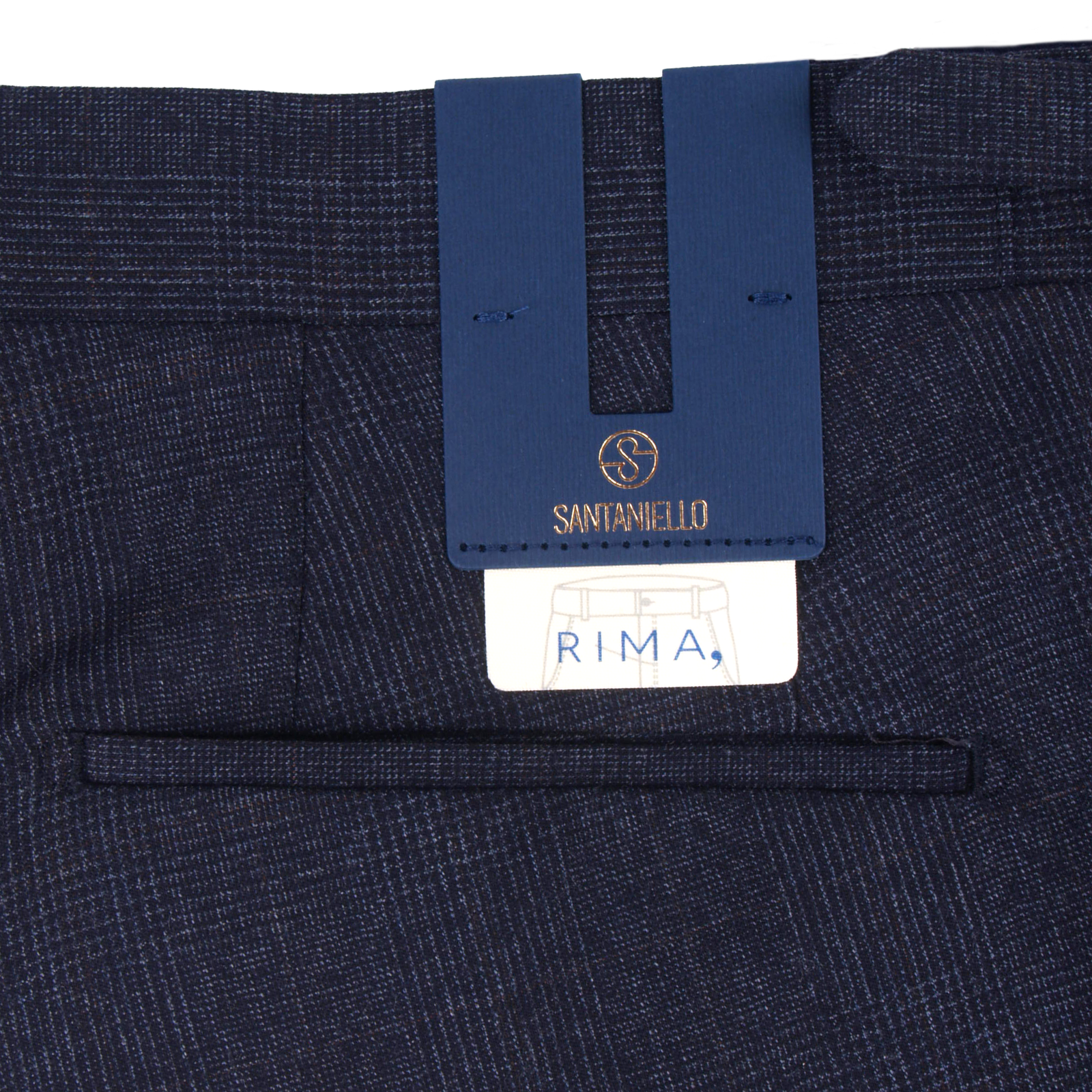 Santaniello trousers in extra-fine wool dark blue