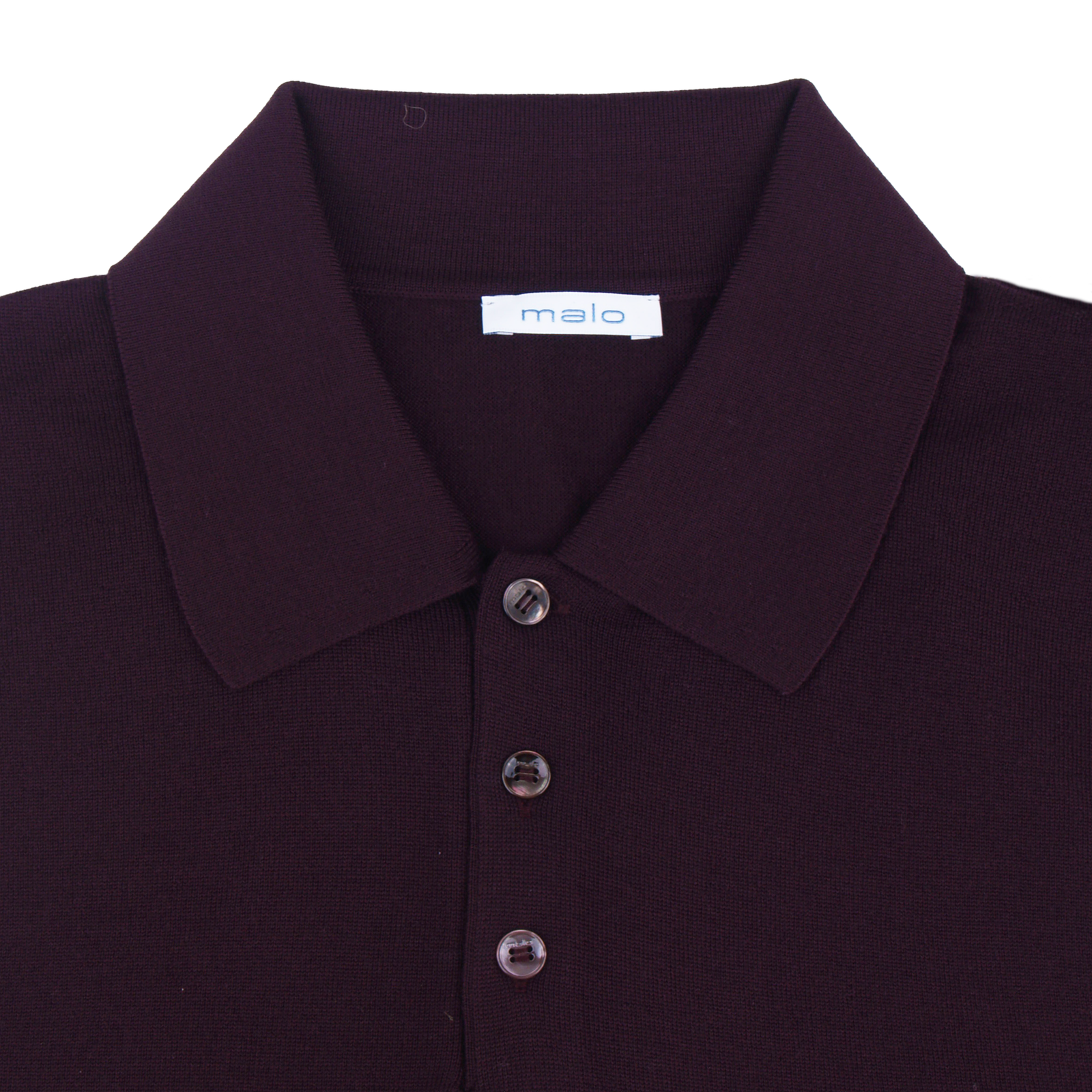 Malo Merino Wolle Polo in Bordeaux