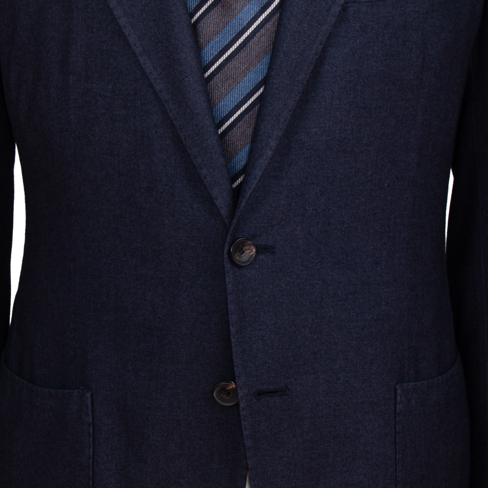 Santaniello cashmere silk jacket in dark blue