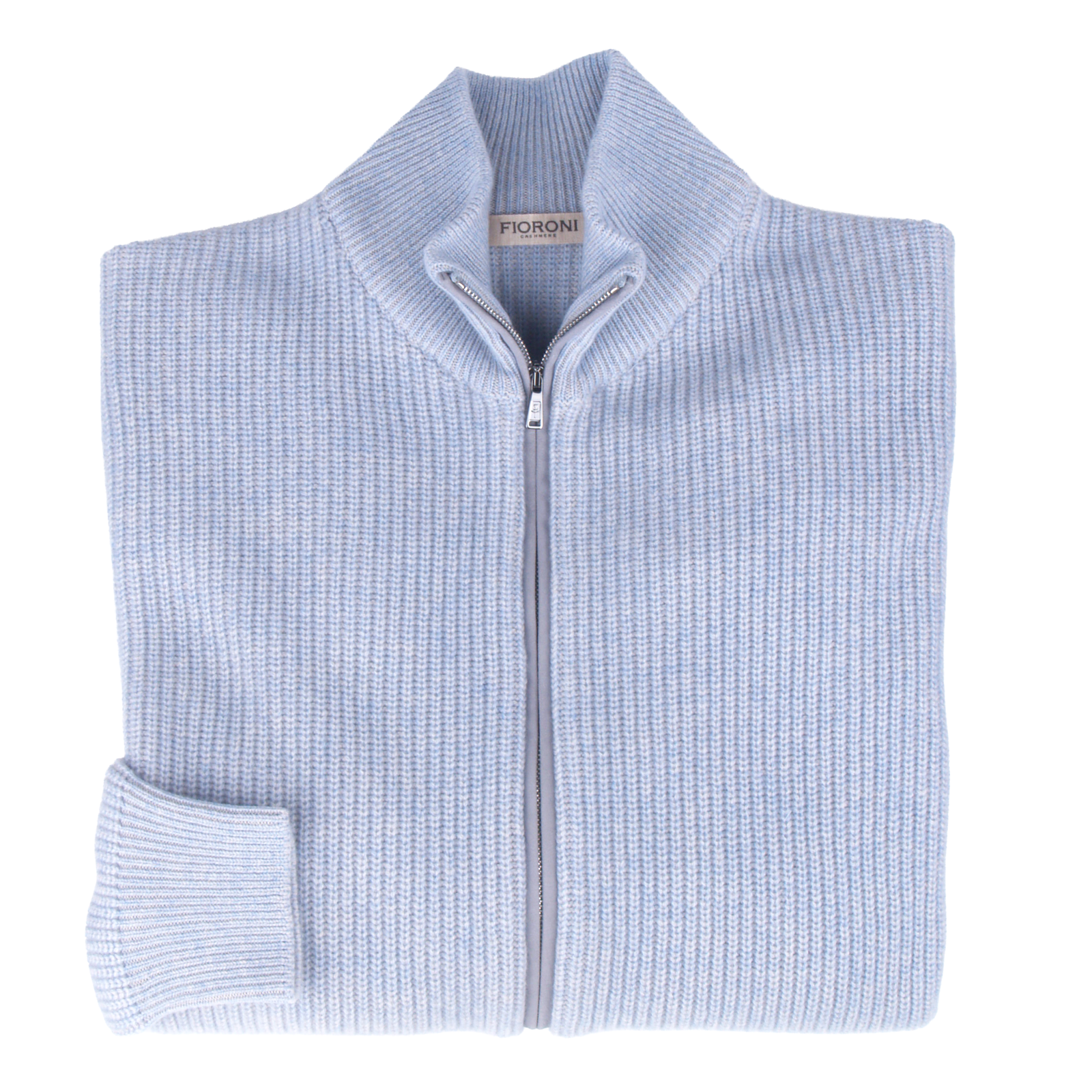 Fioroni pure Kaschmir Cardigan Strickjacke in Himmelblau