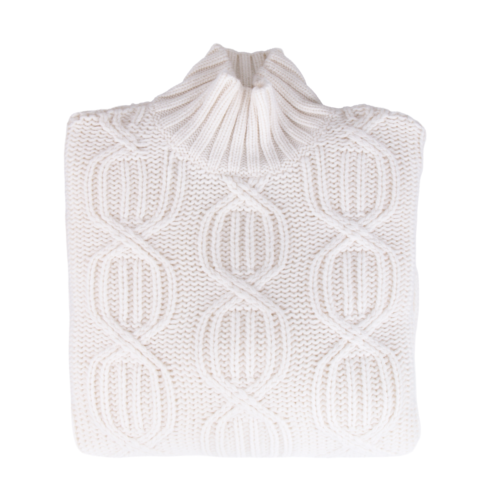 Malo Kaschmir Rollkragenpullover in Off-White
