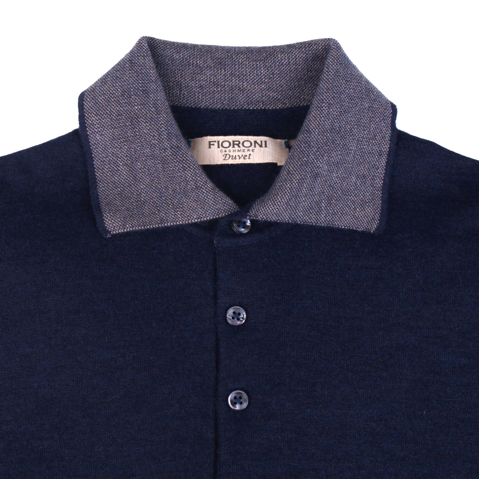 Fioroni Duvet cashmere sweater with polo collar