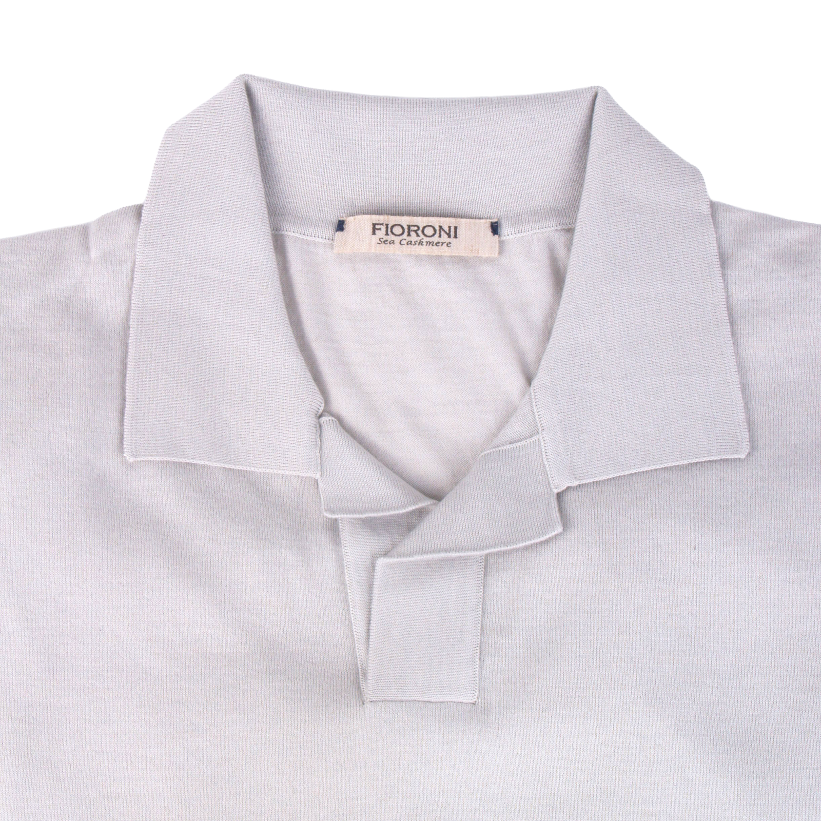 Fioroni light beige polo shirt with long sleeves