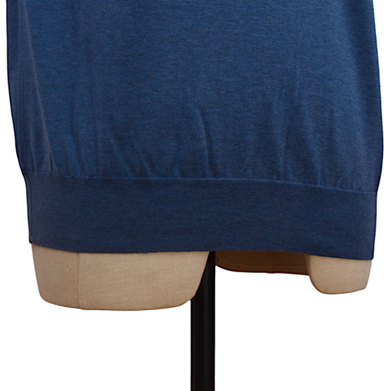Fioroni blaues Strick T-Shirt