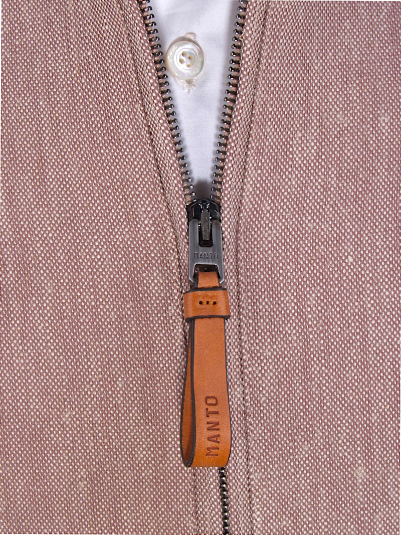 Manto Jacke Leinen Mix in Altrosa