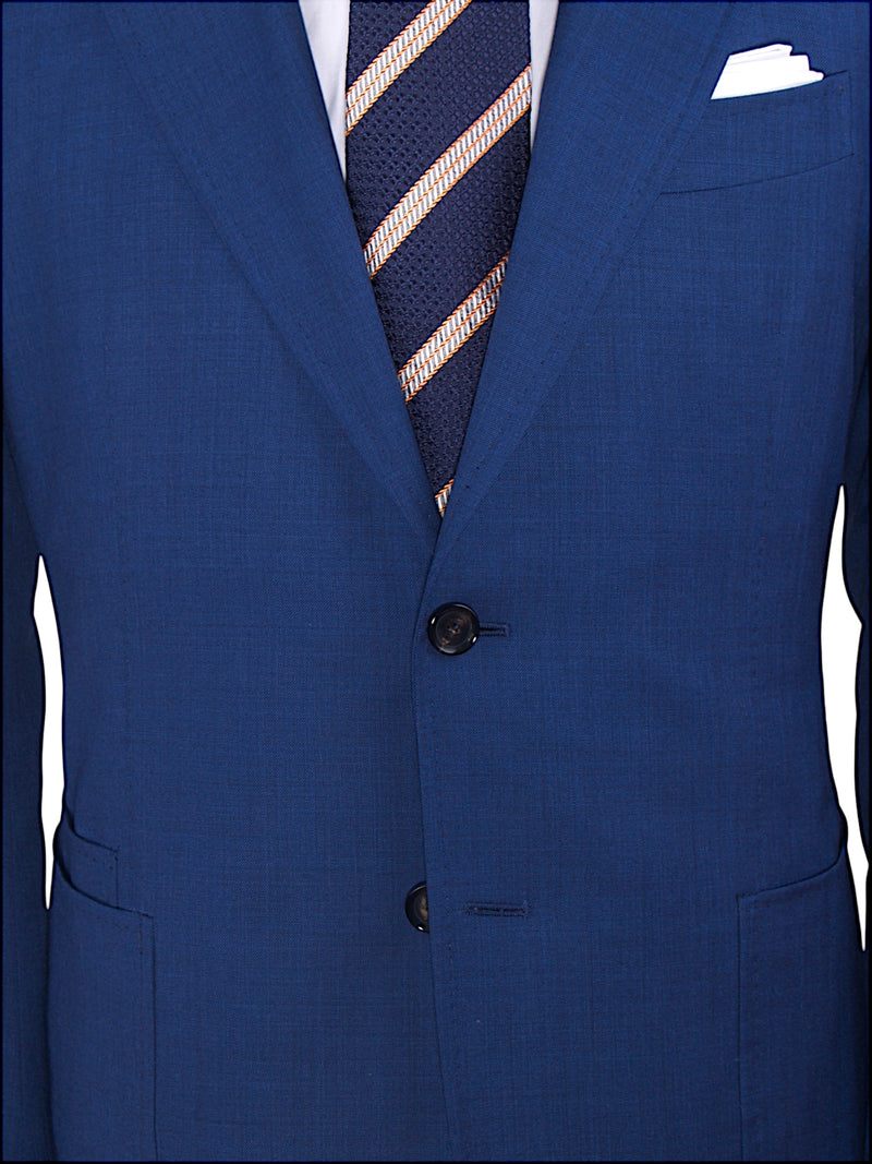 Stile Latino blauer Anzug aus Wolle mit Peakrever