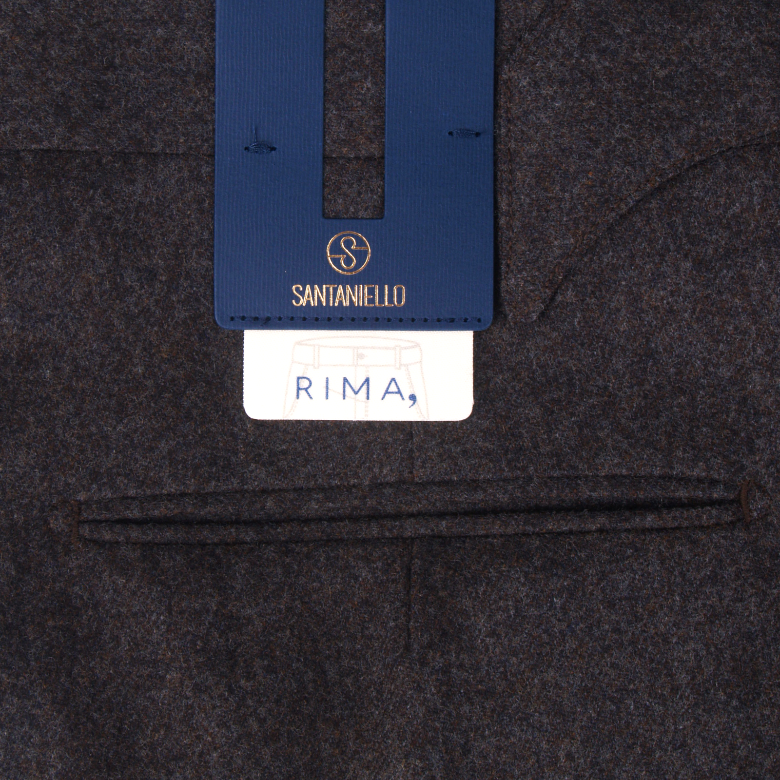 Santaniello pants made of 100% wool in elegant taupe