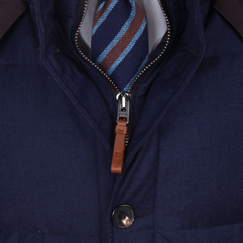 Manto Schurwolle Jacke in Dunkelblau mit Green Storm System