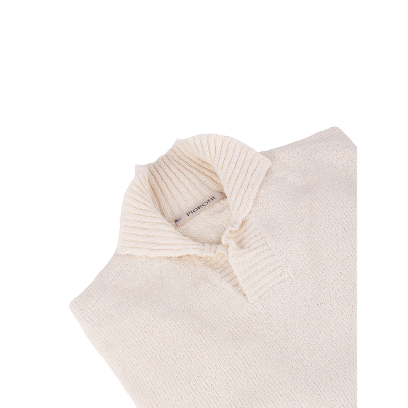 Fioroni beige Baumwollpullover mit langen Ärmeln