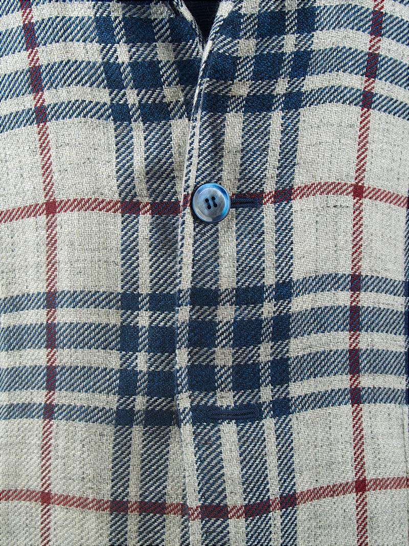 Stile Latino Blau Weiß Rotes Sakko