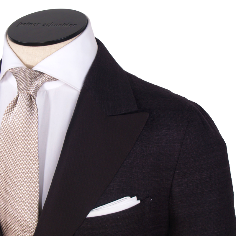 Gaiola silk tuxedo in dark brown