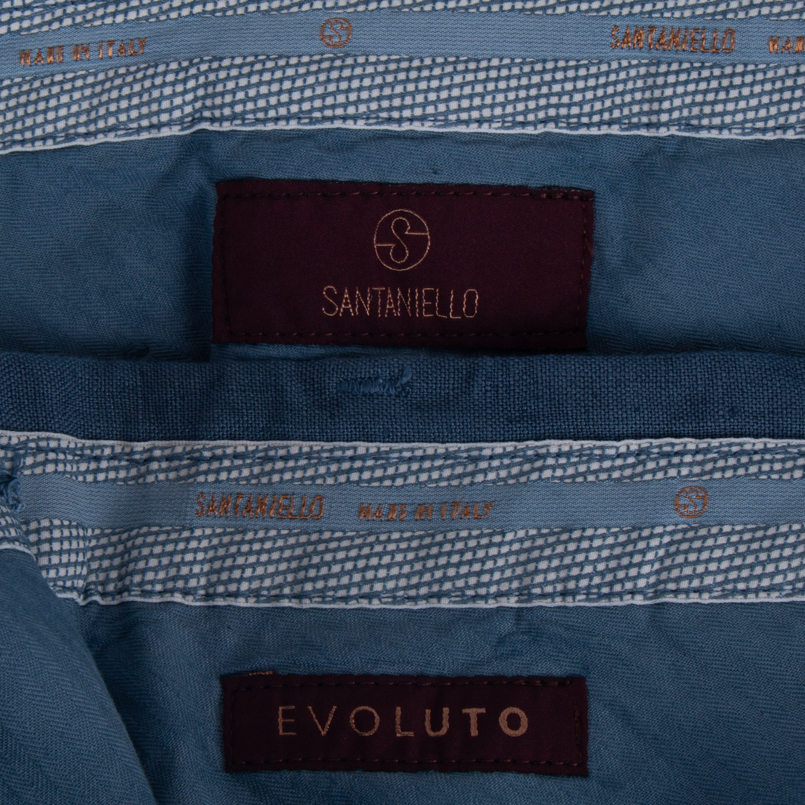 Santaniello Leinenhose Evoluto Taubenblau
