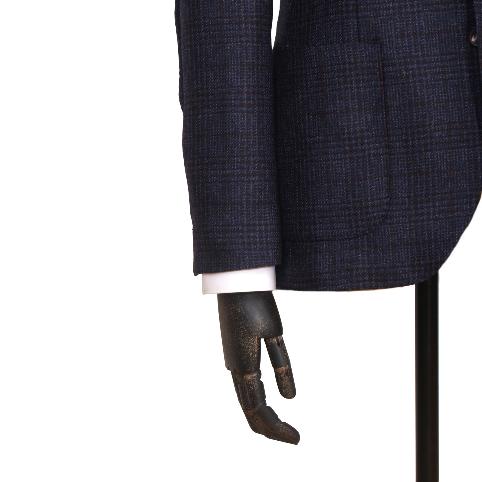 Santaniello jacket in anthracite plaid