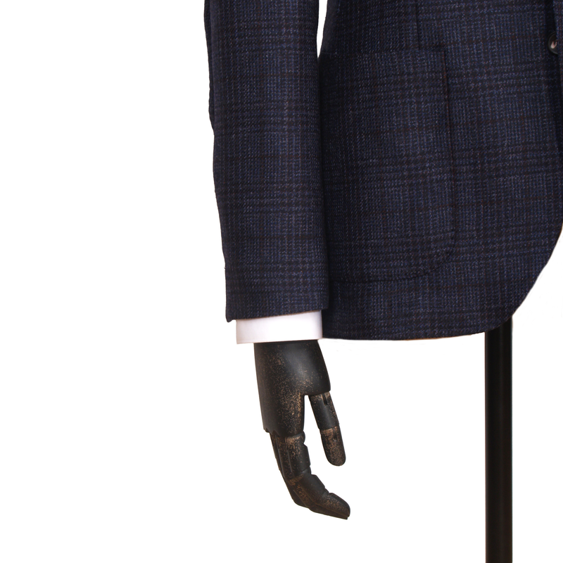 Santaniello jacket in anthracite plaid