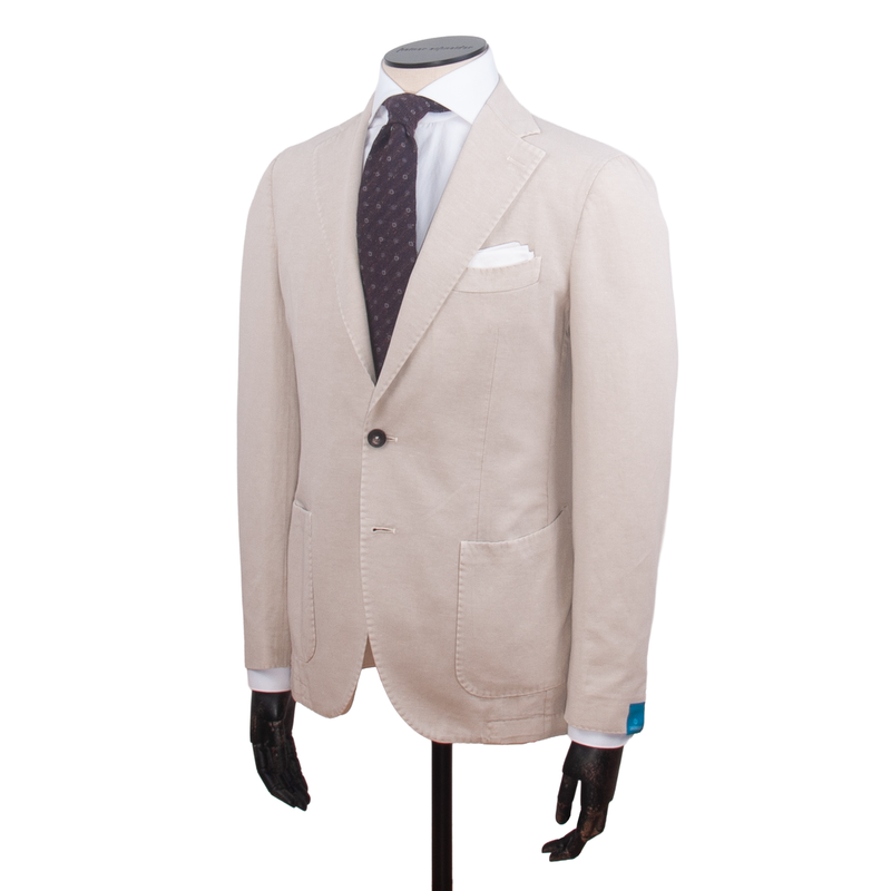 Santaniello summer suit in light sand tone