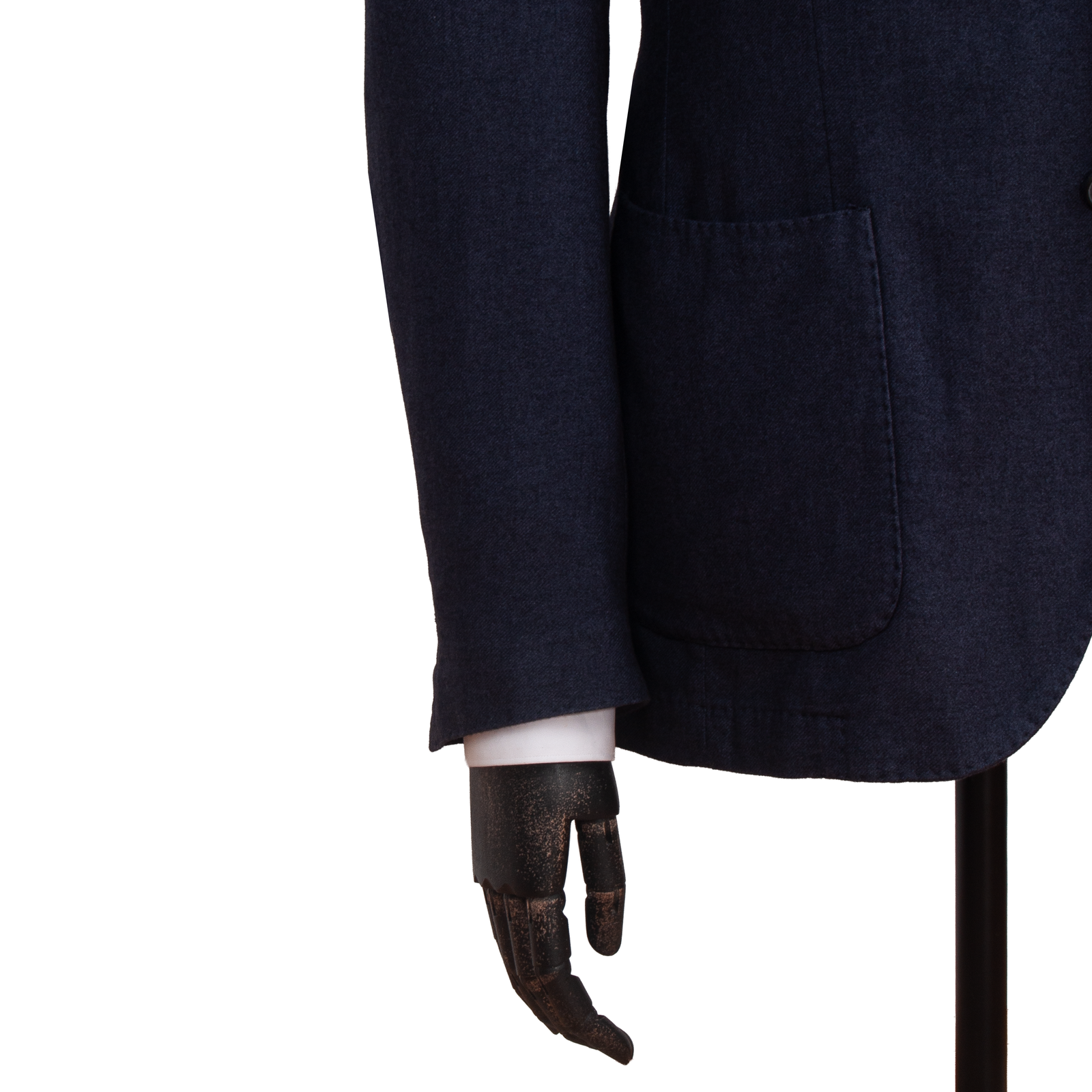 Santaniello cashmere silk jacket in dark blue