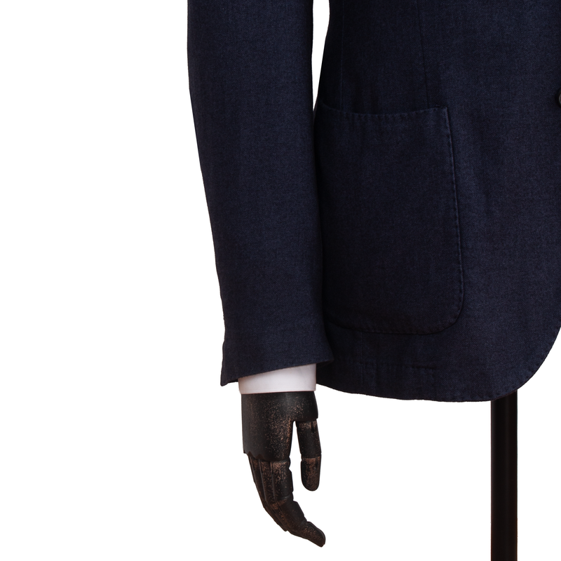 Santaniello cashmere silk jacket in dark blue