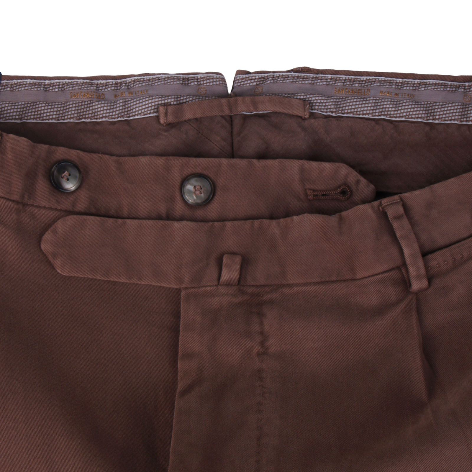 Santaniello Evoluto cotton trousers chocolate brown