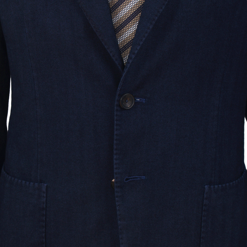 Santaniello cotton jacket in dark blue