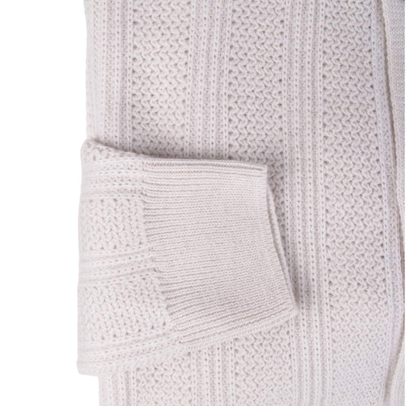 Fioroni cashmere bomber jacket with buttons and polo collar