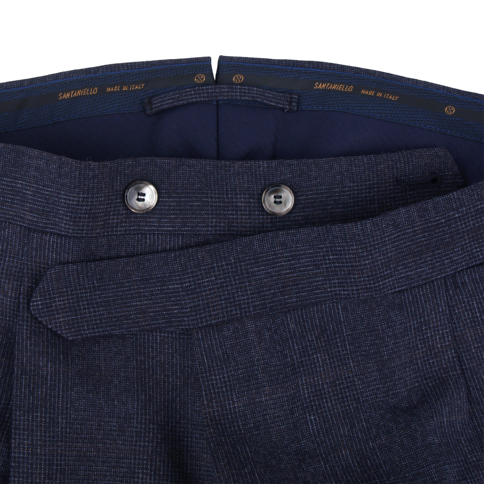 Santaniello trousers in extra-fine wool dark blue
