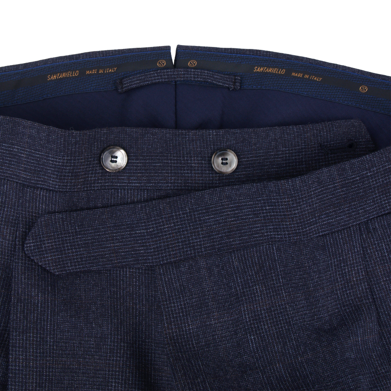 Santaniello trousers in extra-fine wool dark blue