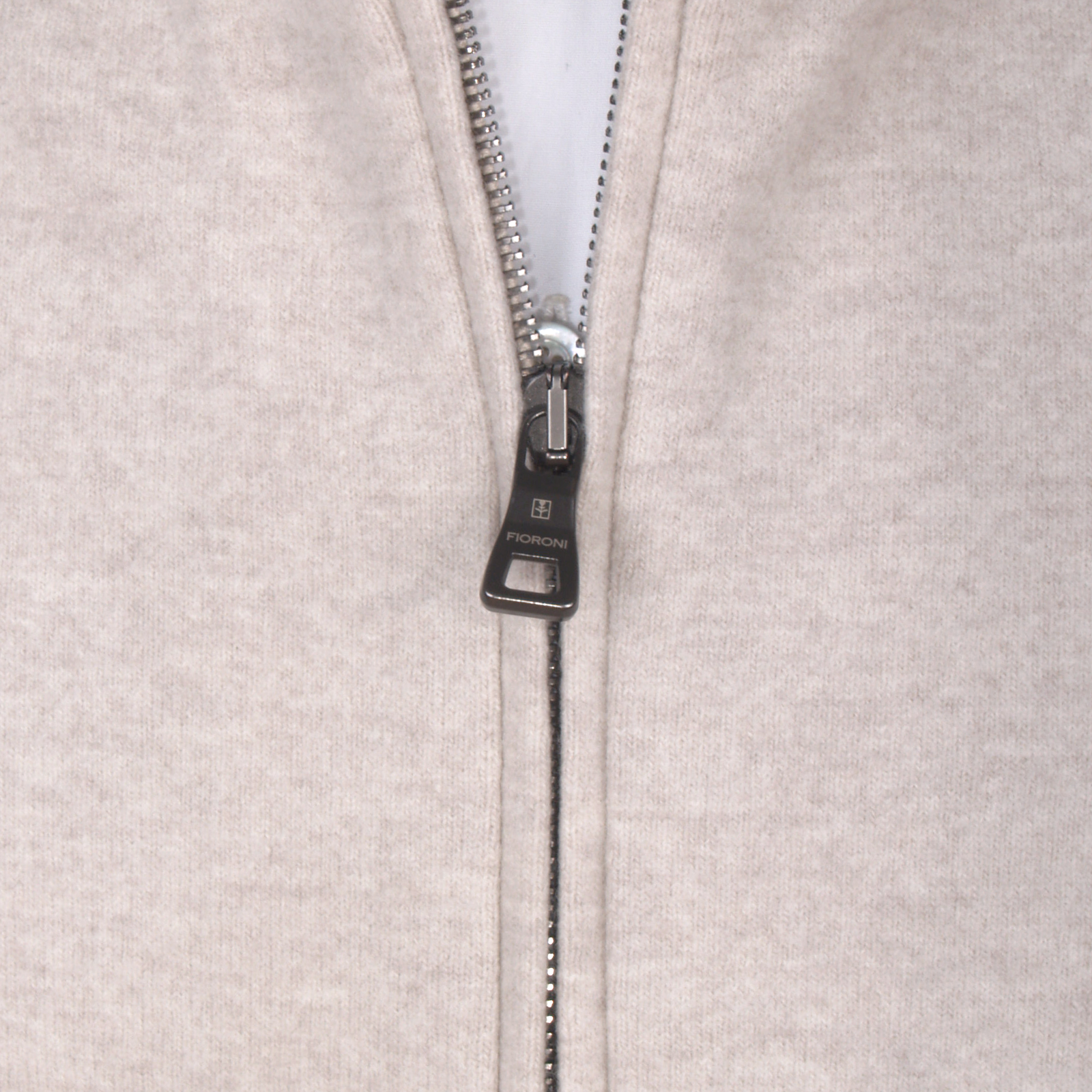 Fioroni Schurwolle Bomberjacke in Beige mit Strickeinsätzen