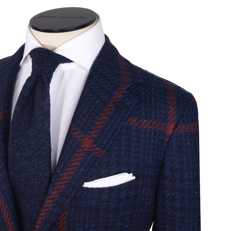Stile Latino Sakko in Blau mit Karomuster