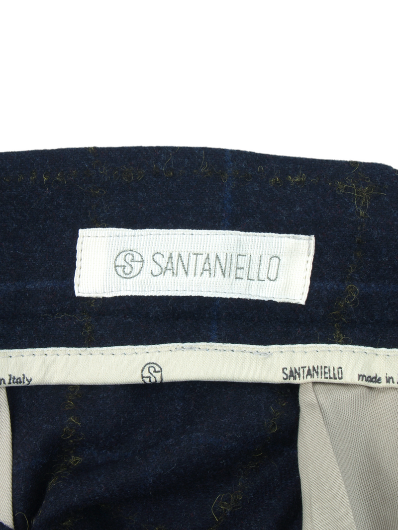 Dunkelblaue Santaniello Flanell Joggpants