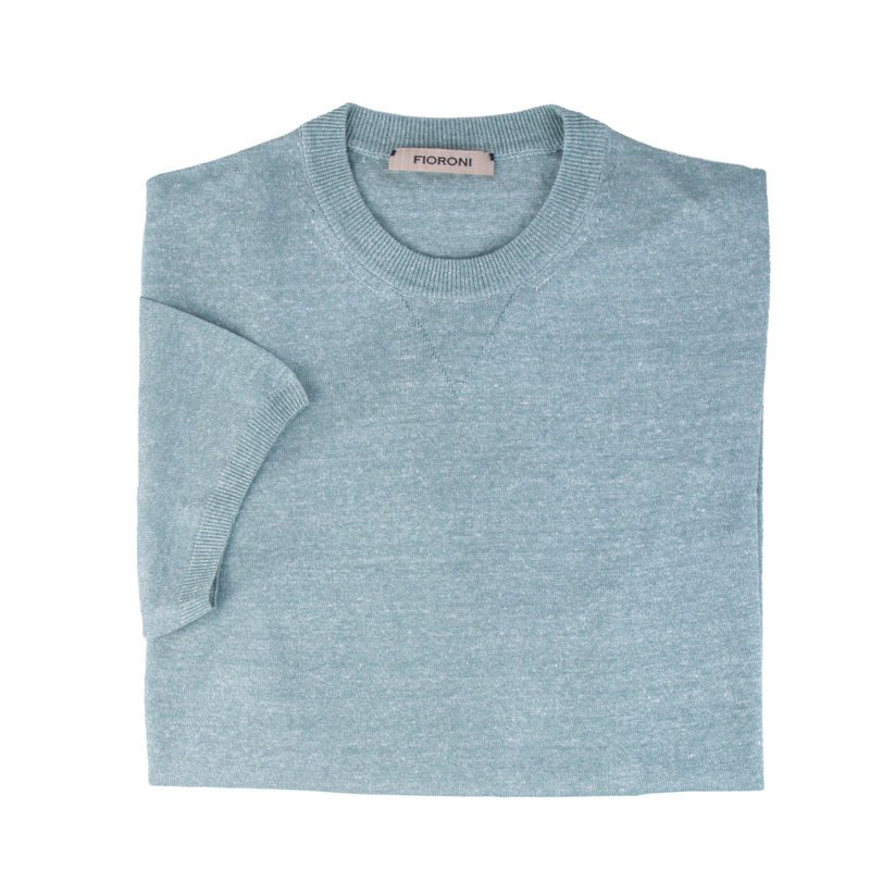 Fioroni pastellgrüne Strick T-Shirt