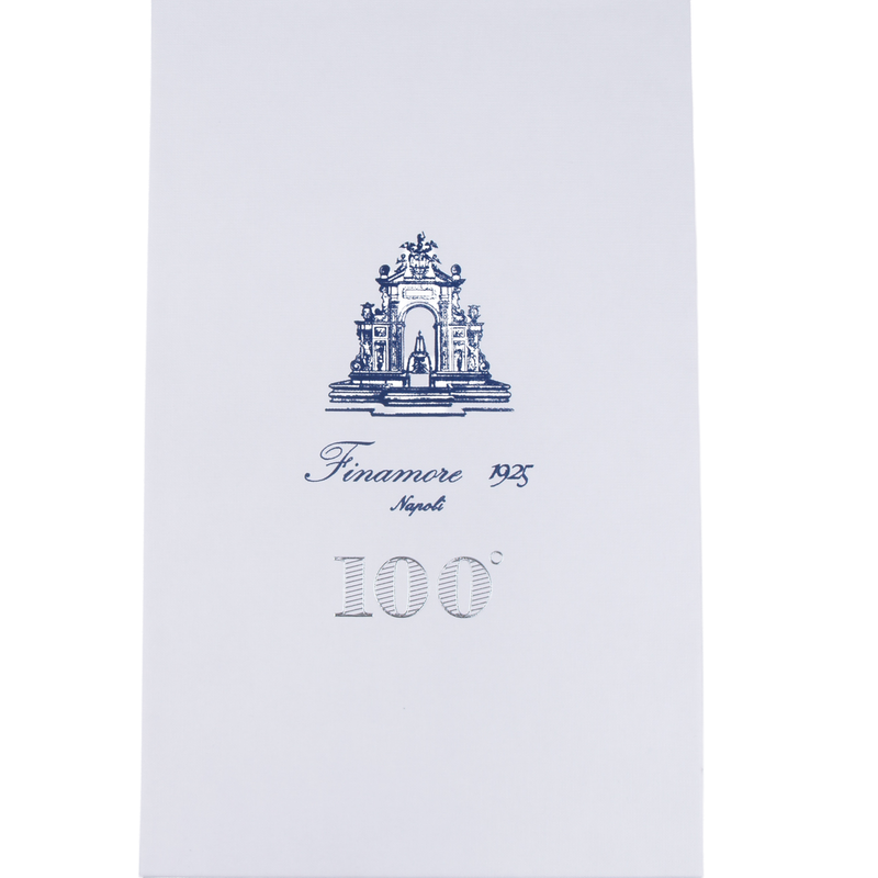 Finamore 1925 blaues Hemd schmale Milano Passform Eduardo Kragen