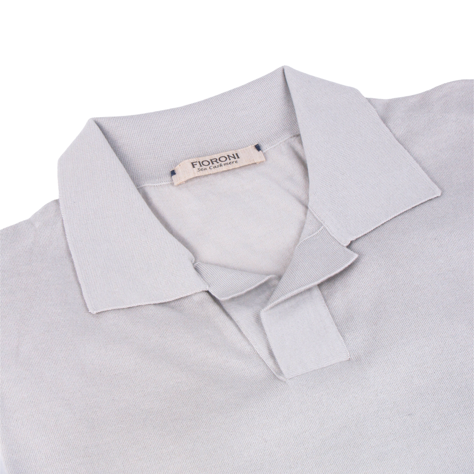 Fioroni light beige polo shirt with long sleeves