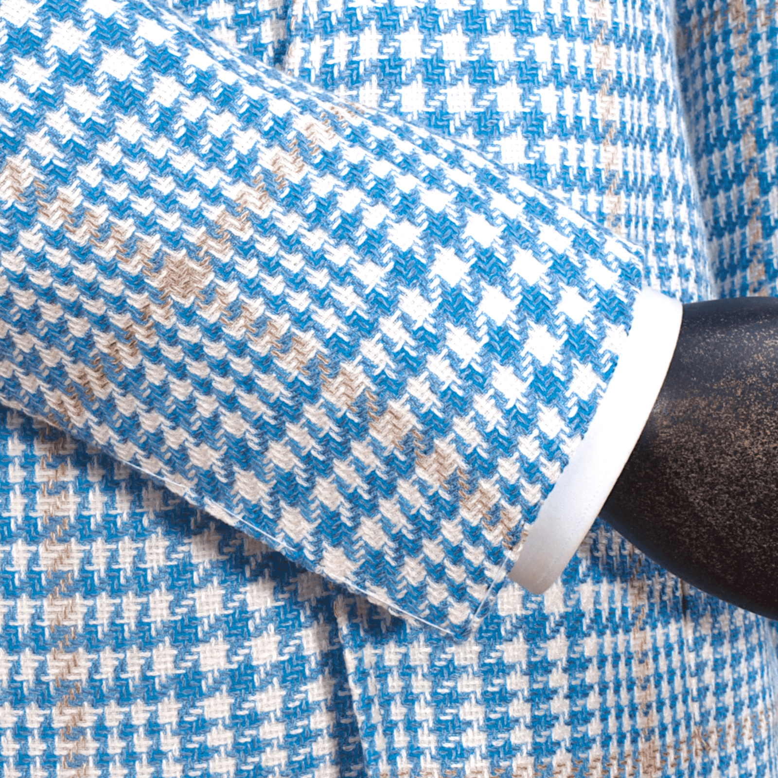 Stile Latino Ferla Glencheck Seide Leinen Baumwollmix Sakko mit Peakrever 25