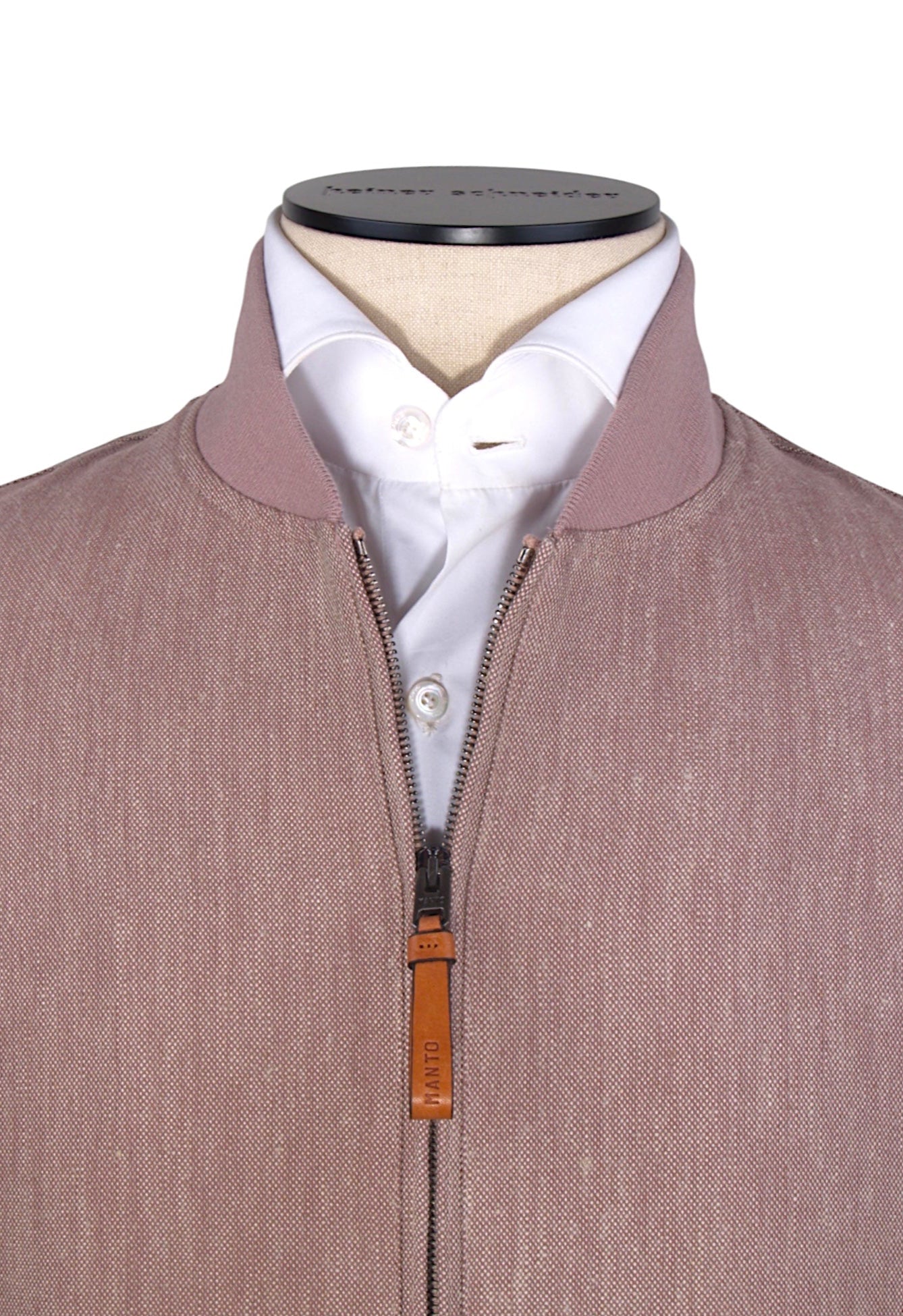 Manto Jacke Leinen Mix in Altrosa